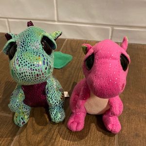 Bundle 2 Ty  Dragons approx 6 inch